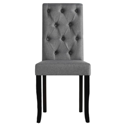 vidaXL Chaises de salle à manger 4 pcs Gris foncé Tissu