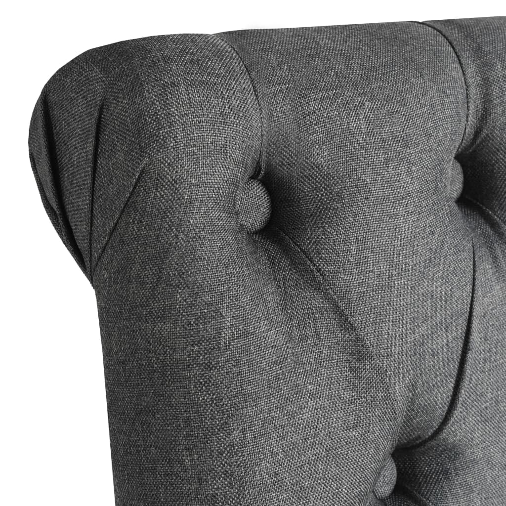 vidaXL Chaises de salle à manger 4 pcs Gris foncé Tissu