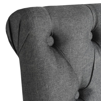 vidaXL Chaises de salle à manger 4 pcs Gris foncé Tissu
