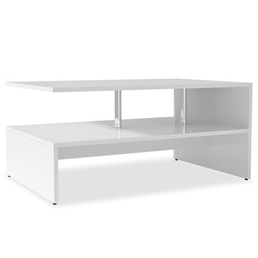 vidaXL Table basse en bois d'ingénierie 90x59x42 cm Blanc