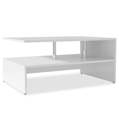 vidaXL Table basse en bois d'ingénierie 90x59x42 cm Blanc
