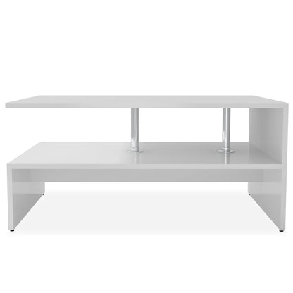 vidaXL Table basse en bois d'ingénierie 90x59x42 cm Blanc