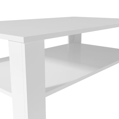 vidaXL Table basse Bois d'ingénierie 100x59x42 cm Blanc