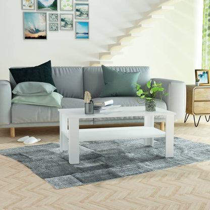vidaXL Table basse Bois d'ingénierie 100x59x42 cm Blanc