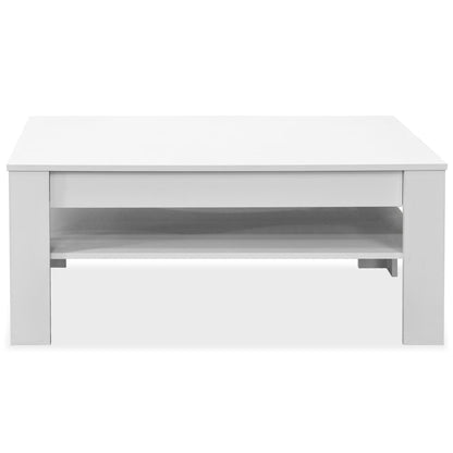vidaXL Table basse en bois d'ingénierie 110x65x48 cm Blanc