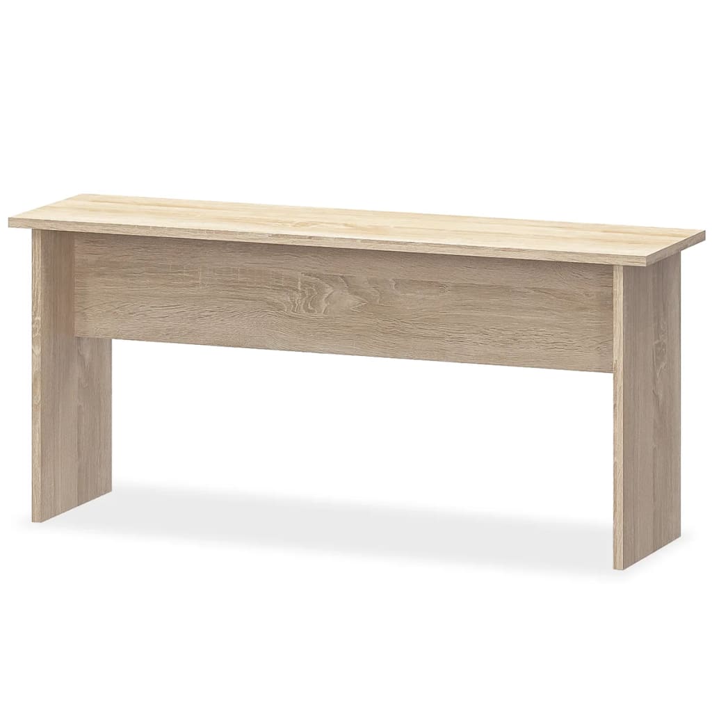 vidaXL Ensemble de salle à manger 3 pièces Table et bancs en bois d'ingénierie Chêne