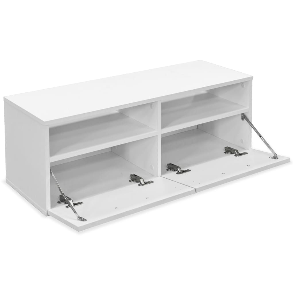 vidaXL Meuble TV Bois d'ingénierie 95x35x36 cm Blanc