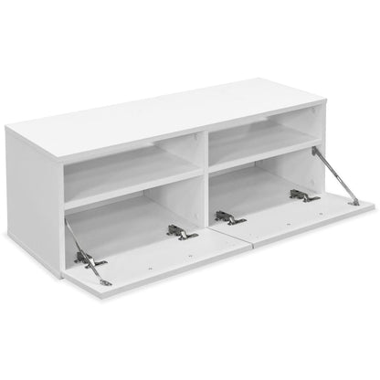vidaXL Meuble TV Bois d'ingénierie 95x35x36 cm Blanc
