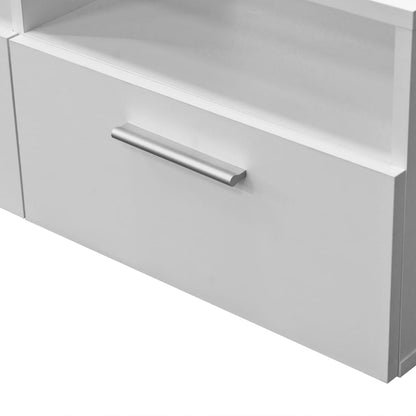 vidaXL Meuble TV Bois d'ingénierie 95x35x36 cm Blanc