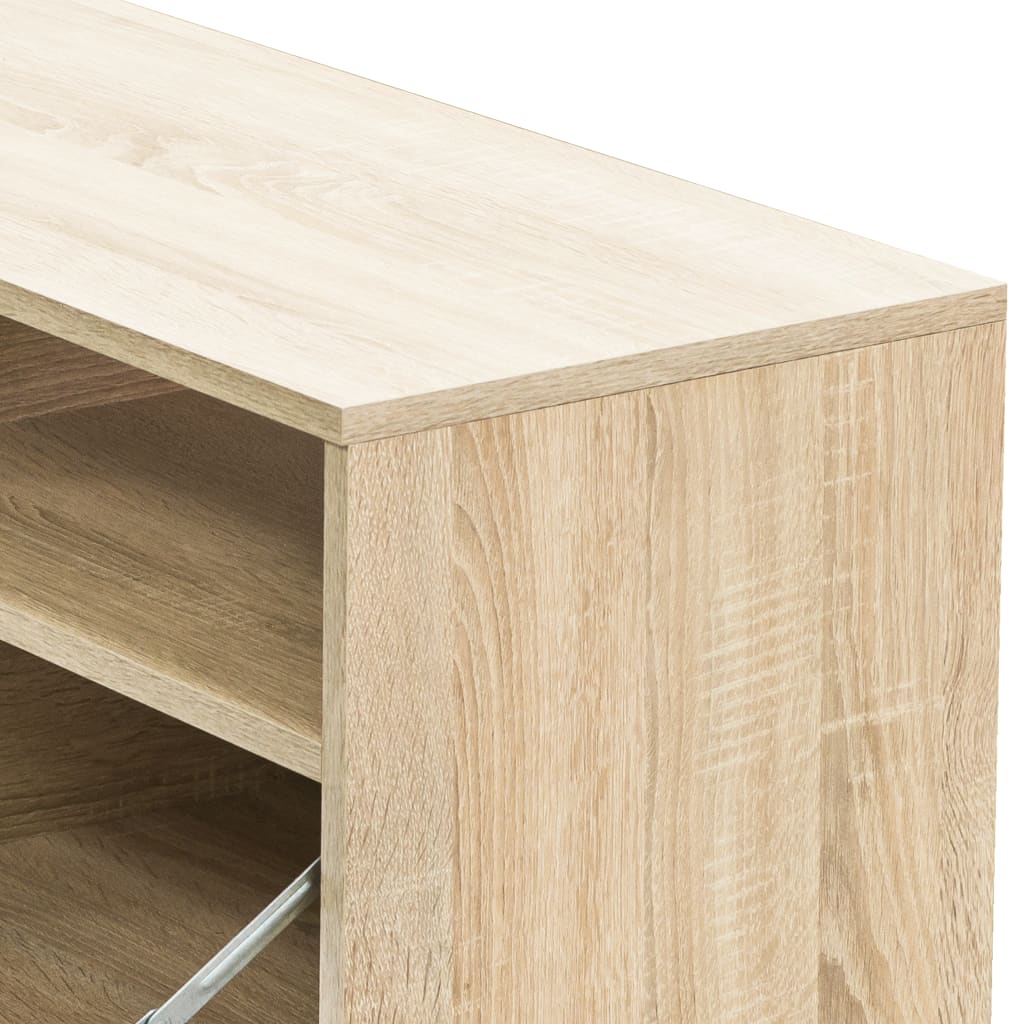 vidaXL Meuble TV bois d'ingénierie 95x35x36 cm Chêne
