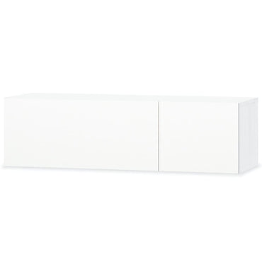 vidaXL Meuble TV en bois d'ingénierie 120x40x34 cm Blanc brillant
