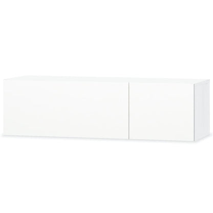 vidaXL Meuble TV en bois d'ingénierie 120x40x34 cm Blanc brillant