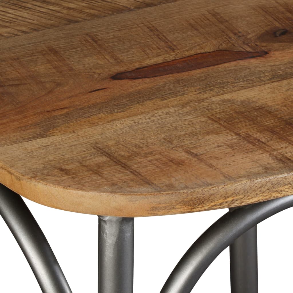 vidaXL Chaises de salle à manger 4 pcs Bois de manguier massif et dossier croisé en acier