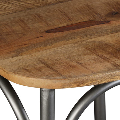 vidaXL Chaises de salle à manger 4 pcs Bois de manguier massif et dossier croisé en acier