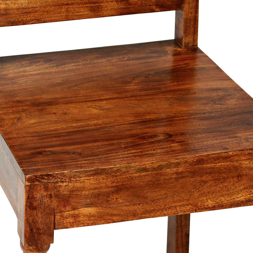 vidaXL Chaises de salle à manger 2 pcs. Bois massif avec finition couleur miel