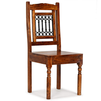 vidaXL Chaises de salle à manger 2 pcs. Bois massif avec finition couleur miel