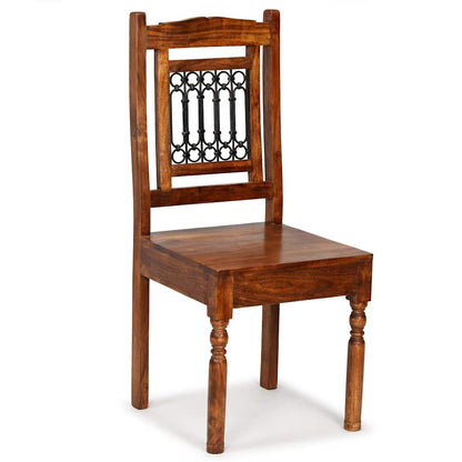 vidaXL Chaises de salle à manger 2 pcs. Bois massif avec finition couleur miel