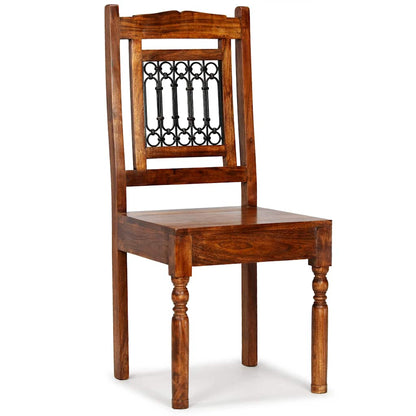 vidaXL Chaises de salle à manger 2 pcs. Bois massif avec finition couleur miel