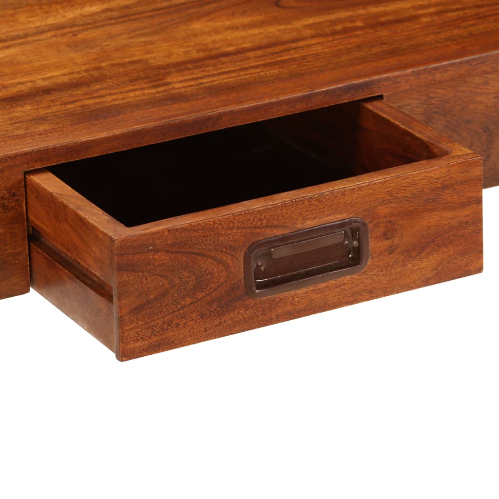 vidaXL Schreibtisch Massivholz mit Honigfarbenem Finish 110x50x76 cm