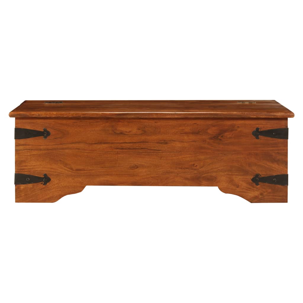 vidaXL Table basse en bois massif avec finition couleur miel 110x55x35 cm
