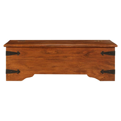 vidaXL Table basse en bois massif avec finition couleur miel 110x55x35 cm