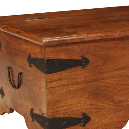 vidaXL Table basse en bois massif avec finition couleur miel 110x55x35 cm