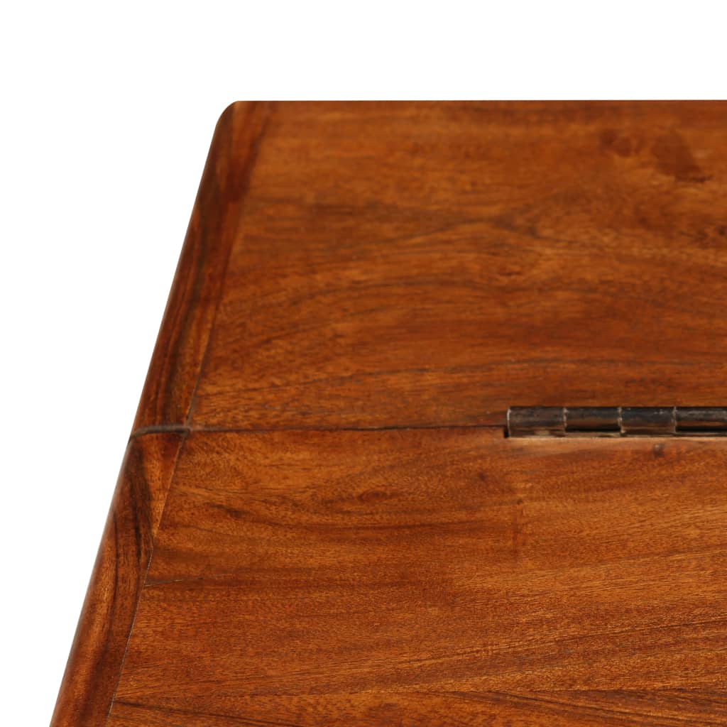 vidaXL Table basse en bois massif avec finition couleur miel 110x55x35 cm