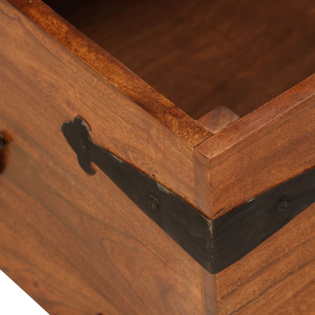 vidaXL Table basse en bois massif avec finition couleur miel 110x55x35 cm