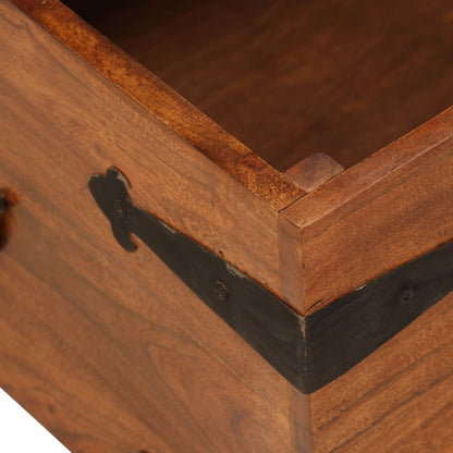 vidaXL Table basse en bois massif avec finition couleur miel 110x55x35 cm