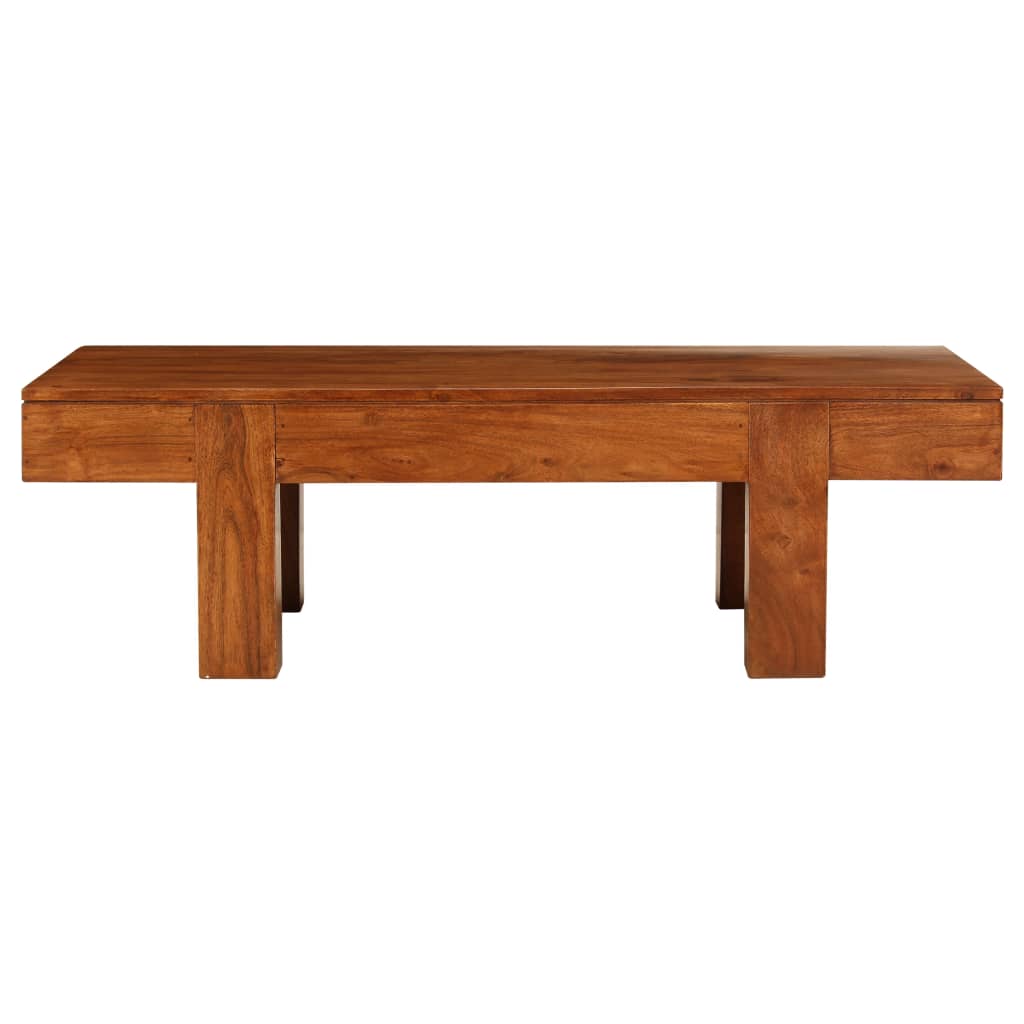 vidaXL Table basse en bois massif avec finition couleur miel 100x50x30 cm