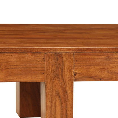 vidaXL Table basse en bois massif avec finition couleur miel 100x50x30 cm