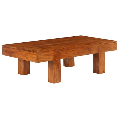 vidaXL Table basse en bois massif avec finition couleur miel 100x50x30 cm