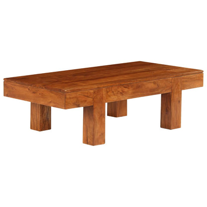 vidaXL Table basse en bois massif avec finition couleur miel 100x50x30 cm