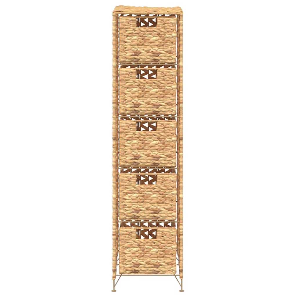 vidaXL Standregal mit 5 Körben 25,5x37x100 cm Wasserhyazinthe