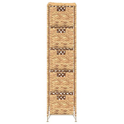 vidaXL Standregal mit 5 Körben 25,5x37x100 cm Wasserhyazinthe