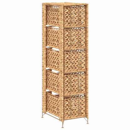 vidaXL Standregal mit 5 Körben 25,5x37x100 cm Wasserhyazinthe