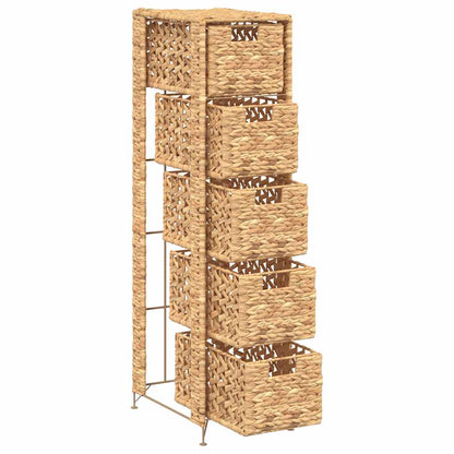 vidaXL Standregal mit 5 Körben 25,5x37x100 cm Wasserhyazinthe