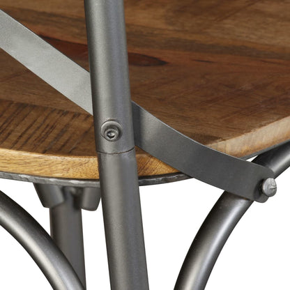 vidaXL Chaises de salle à manger 6 pcs Bois de manguier massif et dossier croisé en acier