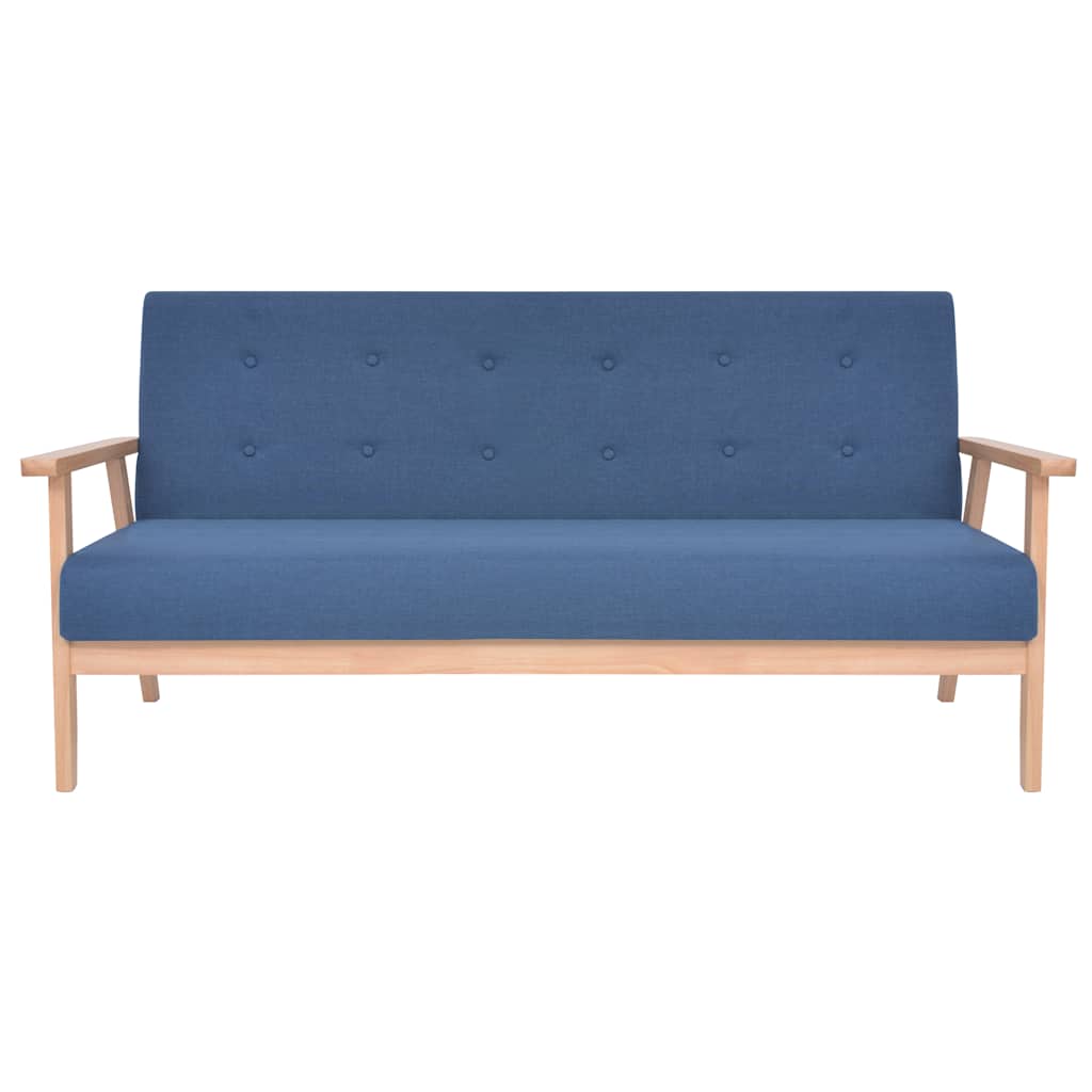 vidaXL Sofagarnitur 2-tlg. Stoff Blau