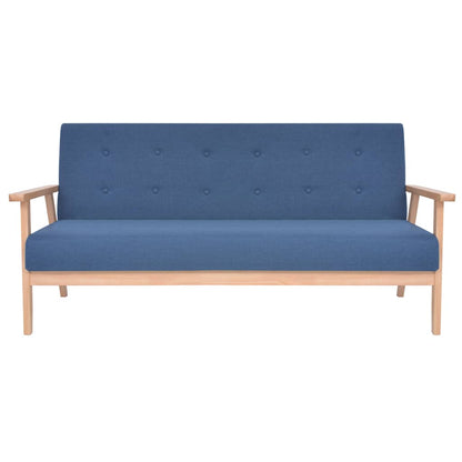 vidaXL Sofagarnitur 2-tlg. Stoff Blau