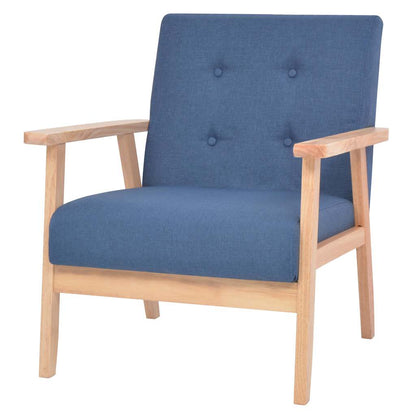 vidaXL Sofagarnitur 2-tlg. Stoff Blau