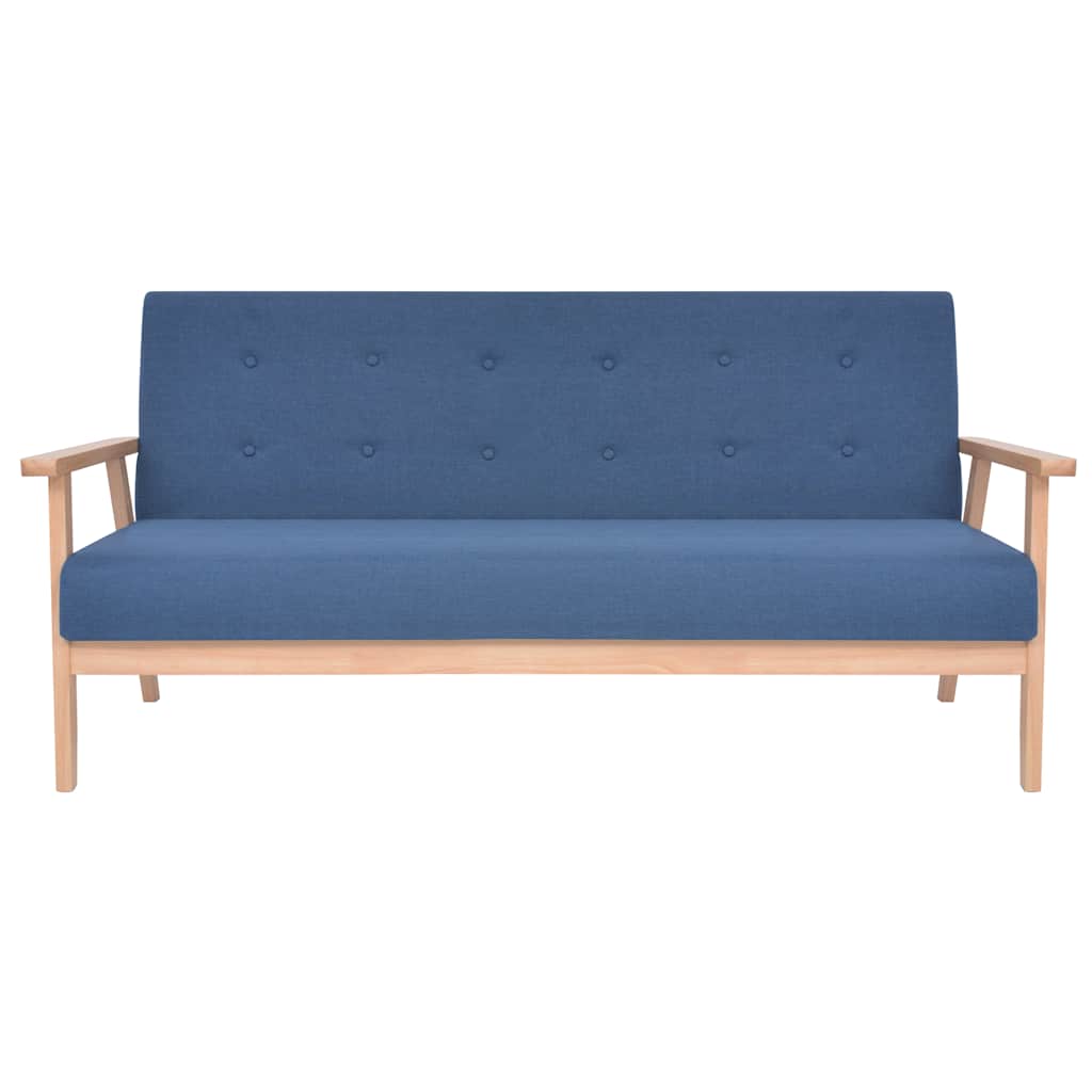 vidaXL Sofagarnitur 2-tlg. Stoff Blau