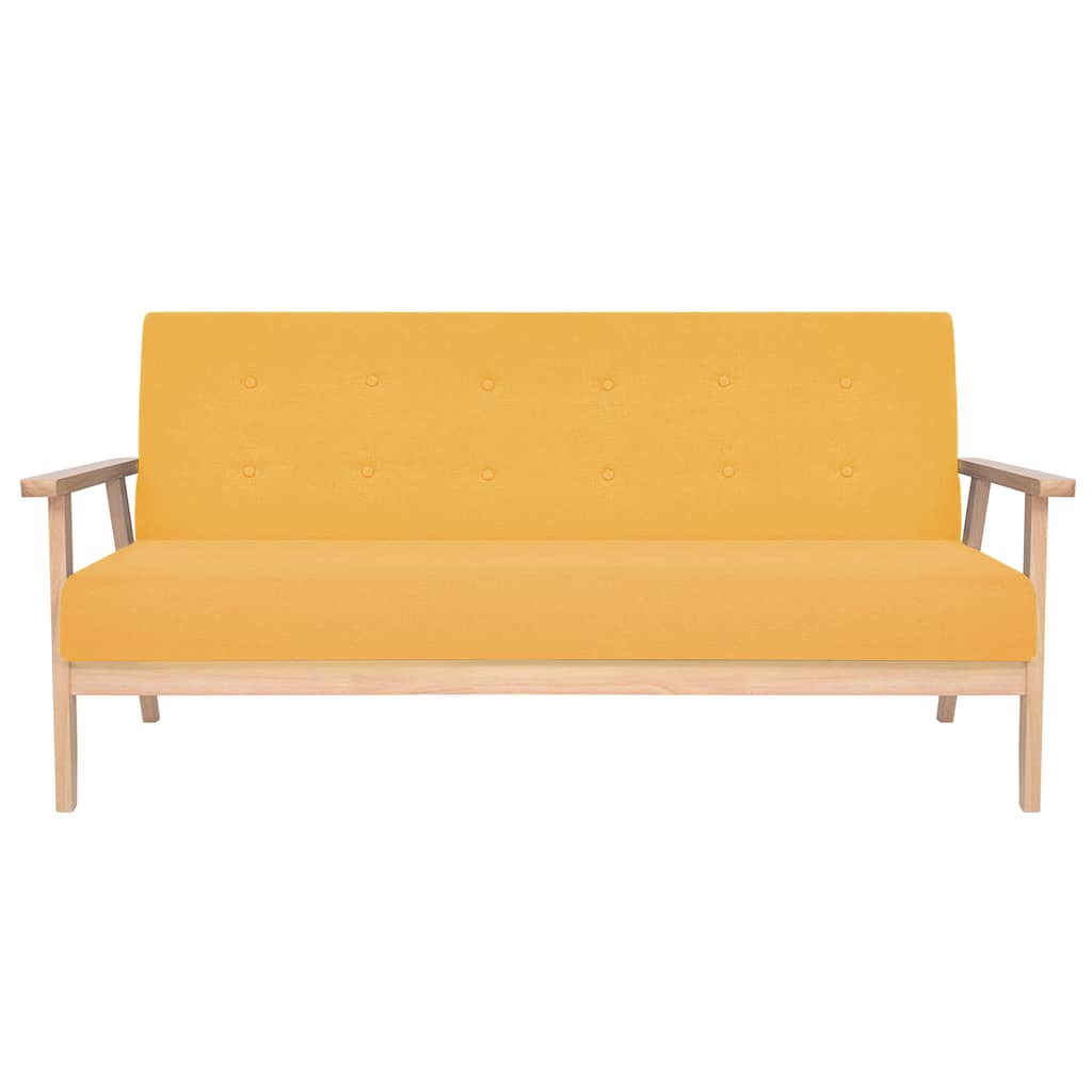 vidaXL Sofagarnitur 2-tlg. Stoff Gelb
