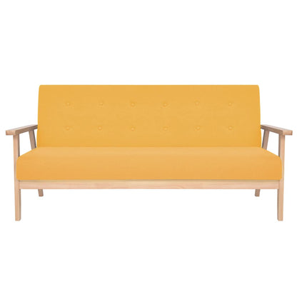 vidaXL Sofagarnitur 2-tlg. Stoff Gelb