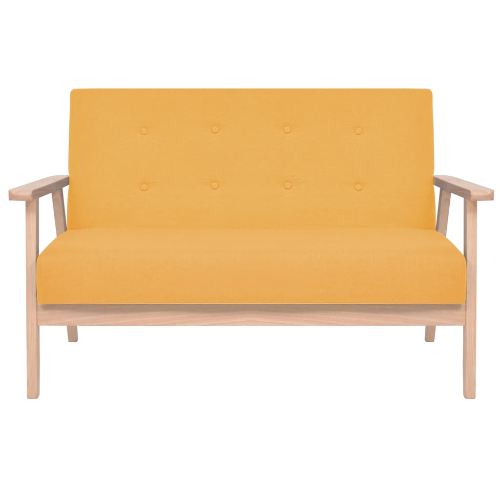 vidaXL Sofagarnitur 2-tlg. Stoff Gelb
