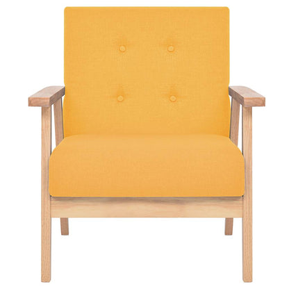 vidaXL Sofagarnitur 3-tlg. Stoff Gelb