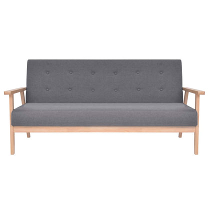 vidaXL Sofa-Set 2-tlg. Stoff Dunkelgrau