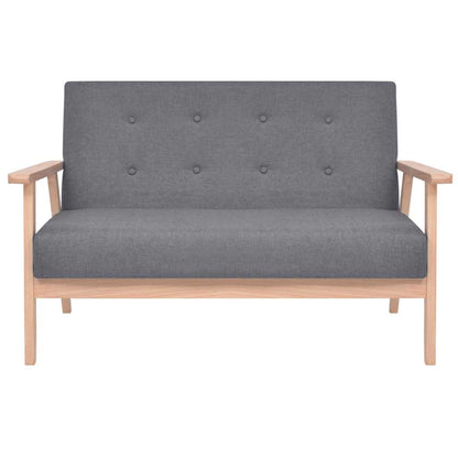 vidaXL Sofa-Set 3-tlg. Stoff Dunkelgrau
