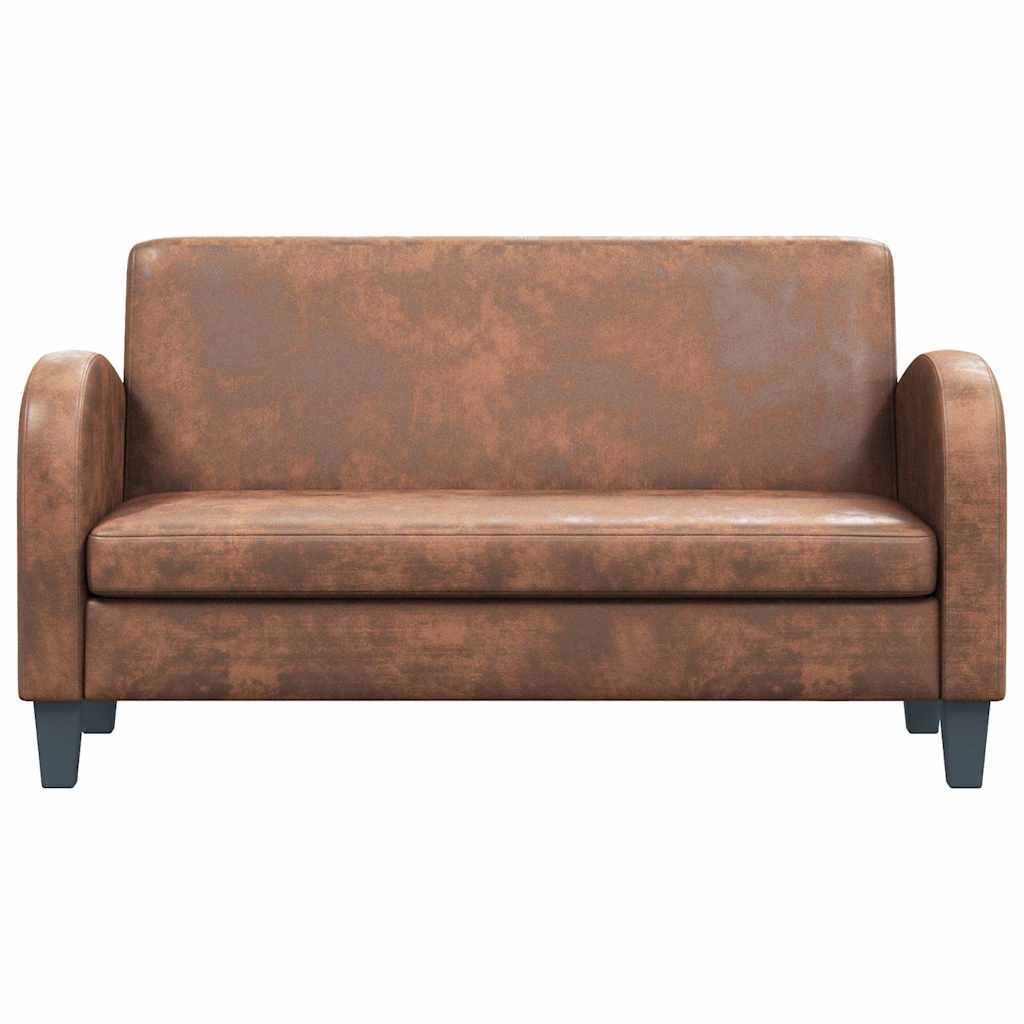 vidaXL Sofa 2-Sitzer Wildleder-Optik Braun