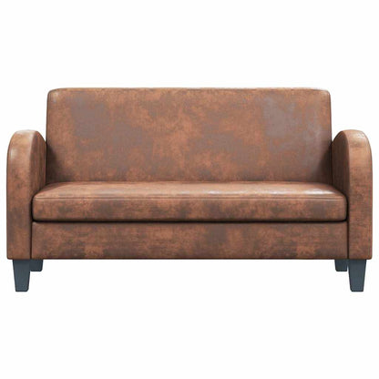 vidaXL Sofa 2-Sitzer Wildleder-Optik Braun